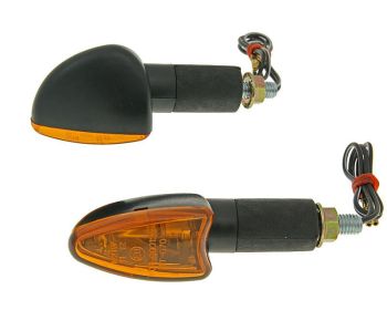 indicator light set M8 thread black Edge orange, long version