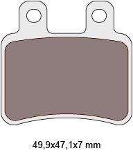 brake pads organic for Italjet Jet-Set, Peugeot Elystar, Yamaha DT = NK430.54