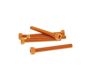 hexagon socket screw set - anodized aluminum orange - 6 pcs - M5x45 - styling