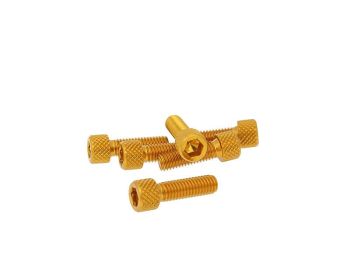 hexagon socket screw set - anodized aluminum gold - 6 pcs - M6x20 - styling