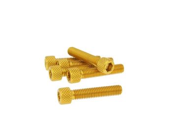 hexagon socket screw set - anodized aluminum gold - 6 pcs - M6x30 - styling