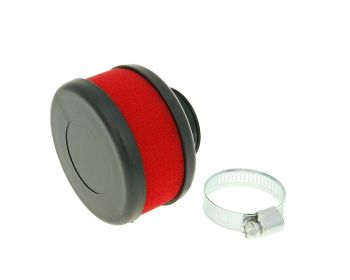 air filter Flat Foam red 28-35mm straight carb connection (adapter)