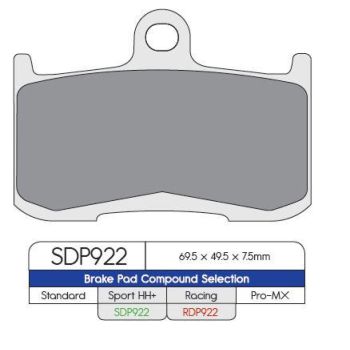 BRAKE PAD SDP KAW ST FRT