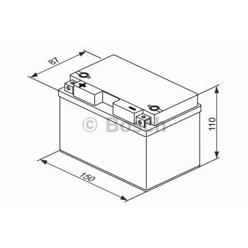 Aku bosch agm 12v 11ah 230 a(en) 150x88x110