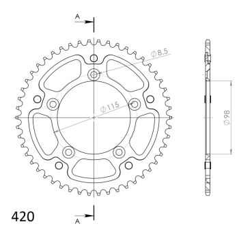 Supersprox Stealth rear sprocket KTM SX65