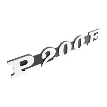 külgkatte embleem "P200E" Vespa P 200 E jaoks