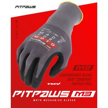 TMV Pitpaws gloves Black Made for Moto XXL