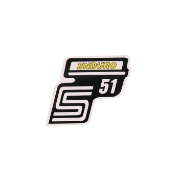 Logo foolium / kleebis S51 Enduro kollane Simson S51 jaoks