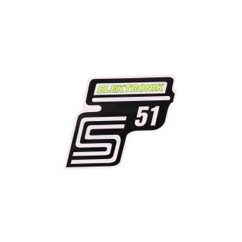 logo foolium / kleebis S51 Elektronik neoonkollane Simson S51 jaoks