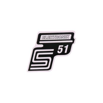 logo foolium / kleebis S51 Elektronik valge Simson S51 jaoks