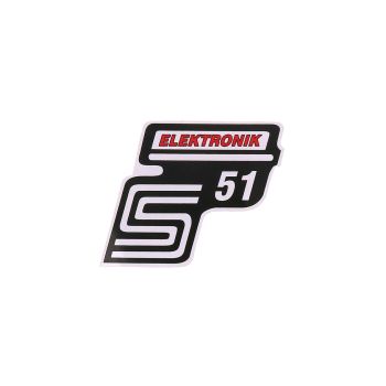 Logo foolium / kleebis S51 Elektronik punane Simson S51 jaoks