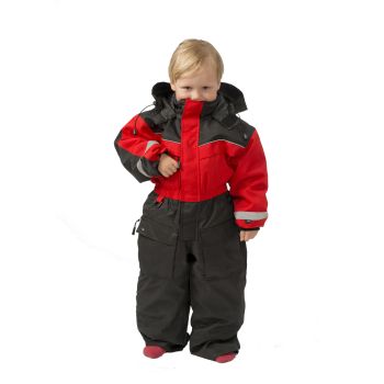 SnowPeople Safari kids overall red/black