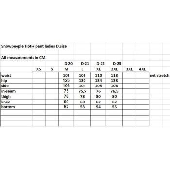 Snow People Hot-X Woman pants D-size