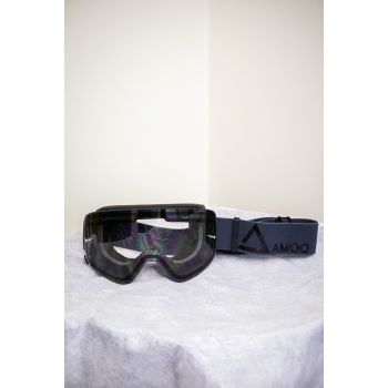 AMOQ MX Goggles Vision Magnetic Dark Grey-Black - Clear