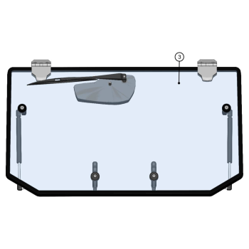 Front glass assembly