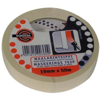 Maalriteip, laius 19mm, 50m rullil