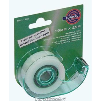 Teip, 19mm x 25m, läbipaistev, alusega
