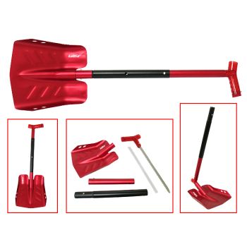 Sno-X Snow showel with saw, Red Aluminum