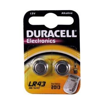 Tablett-patarei, duracell, 1,5v, lr43, 2tk