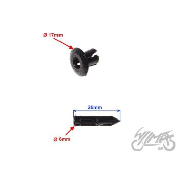 Plastiku tüübel M8, 10tk pakis