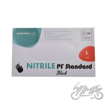 Kindad, mehaanilised, nitriil, pehmed, mustad, suurus L, 100 tk