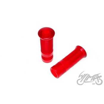 Gripid VINTAGE 1"+7/8" läbipaistev punane