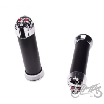 Käepide, must kolju pikk 7/8" 22 mm