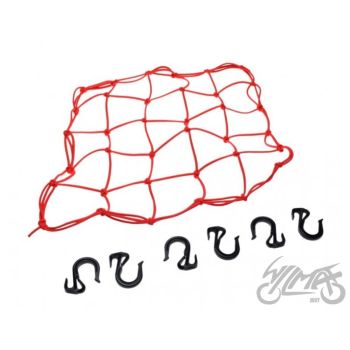 Transport võrk, plastik konksudega, punane