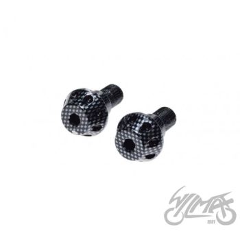 Leistangi raskused/otsa korgid - carbon look, m16x1.5, B-grade