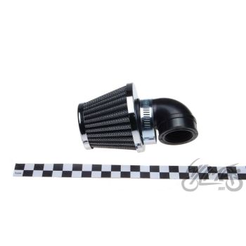 Õhufilter koonus 90 kraadi, kroomitud, karb diam. 38mm