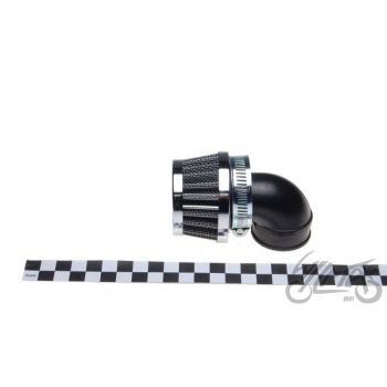 Õhufilter koonus madal, 90 kraadi, väike, KS101M3, karb diam. 35 mm