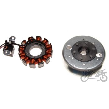 Süüte komplekt (magneeto+mähis), 12 pooli, 2 juhet