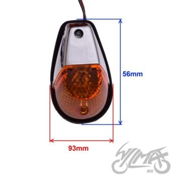 Suunatuli (paar) Honda, kroomitud