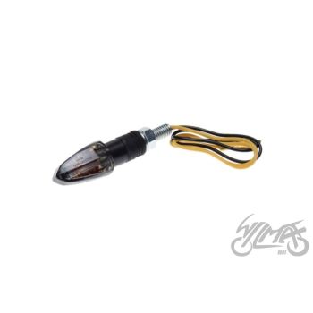 Suunatuli esimene, valge klaas, must ümbris - M8 x 1.25, 12V H6W