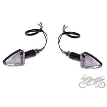 Suunatuled LED M8 x 1.25, 12V 1W, koonus, valge klaas, Carbon-look