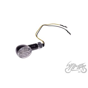 Suunatuli vasak LED, M10 x 1.25, 12V 1W, valge klaas, Carbon-look