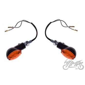 Suunatuled LED,  M10 x 1.25, 12V 1W, oranž klaas