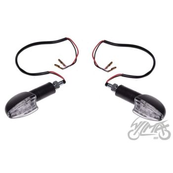 Suunatuled LED, M8 x 1.25, 12V 1W, valge klaas, Carbon-look