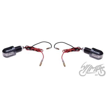 Suunatuled LED, M8 x 1.25, 12V 1W, valge klaas, Carbon-look