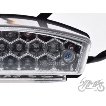 Tagatuli koos numbrimärgi tulega LED, - valge klaasiga