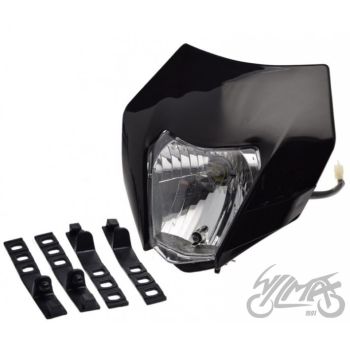 Esiplastik tulega H4 12V 35/35W, must