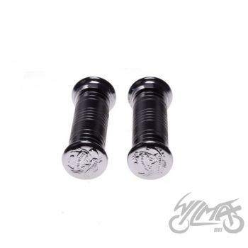 Gripid hülssiga, metall graveeringuga ots "Eagle" - must