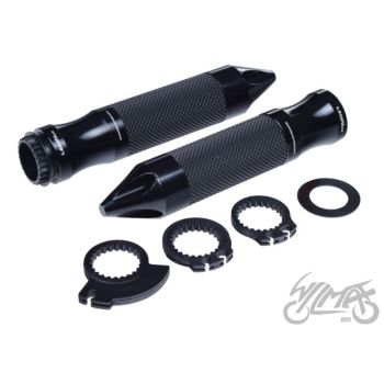 Gripid 22/24mm, rullgaasile Leoshi 653, must