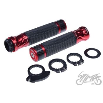 Gripid 22/24mm, rullgaasile Leoshi 655a, punane