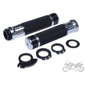 Gripid 22/24mm, rullgaasile Leoshi 655, hõbedane