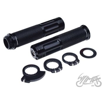 Gripid 22/24mm, rullgaasile Leoshi 642, must