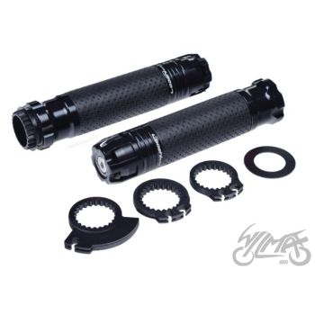 Gripid 22/24mm, rullgaasile Leoshi 658, must