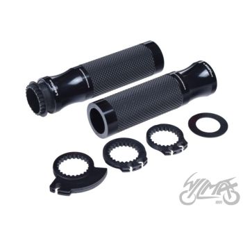 Gripid 22/24mm, rullgaasile Leoshi 652 - must