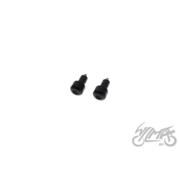 Leistangi raskused/otsa korgid 02/30mm - must