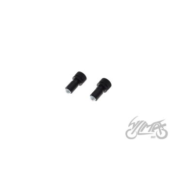 Leistangi raskused/otsa korgid, kraveeritud 14/26mm - alumiinium must